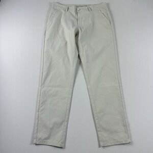 Marcus Pierce Renegade Pants 33x30 Birch Cream Performance Golf Stretch Straight
